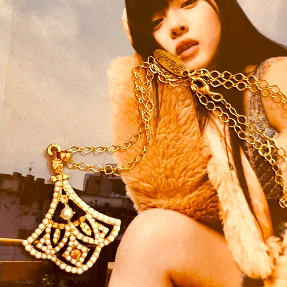 Plunder Pearl Citrine Gold Necklace